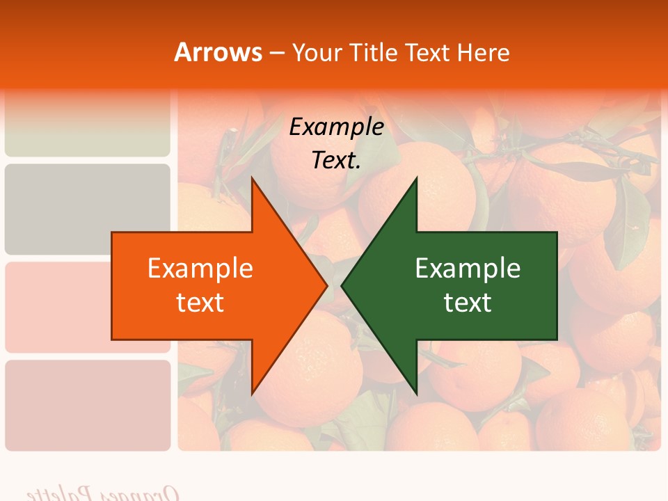A Bunch Of Oranges With Green Leaves On Them PowerPoint Template