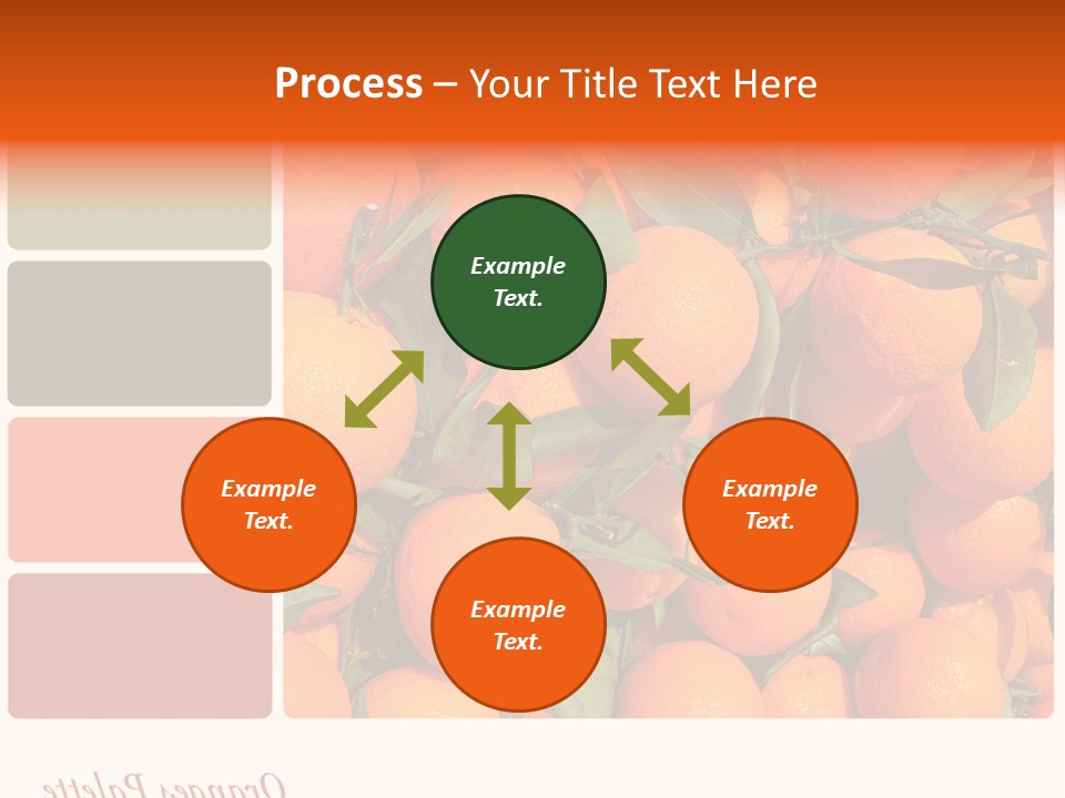 A Bunch Of Oranges With Green Leaves On Them PowerPoint Template
