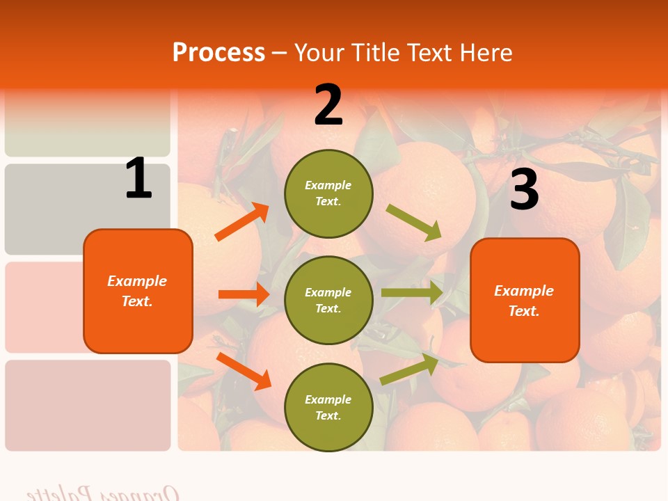 A Bunch Of Oranges With Green Leaves On Them PowerPoint Template