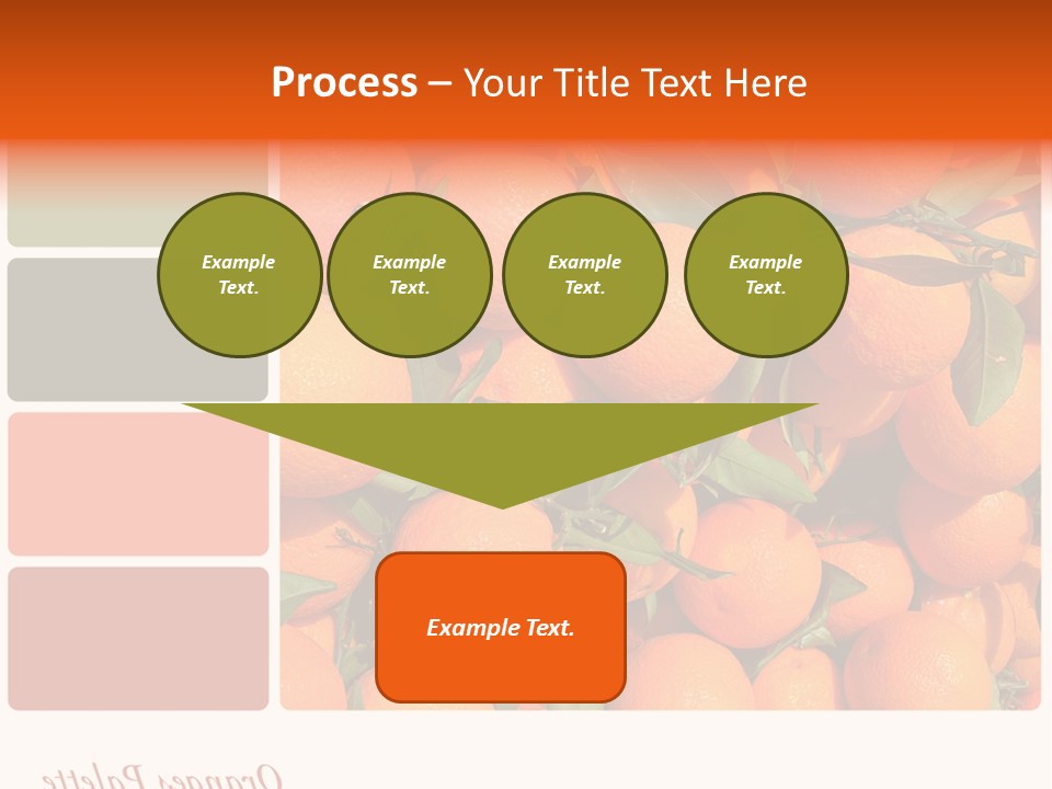 A Bunch Of Oranges With Green Leaves On Them PowerPoint Template