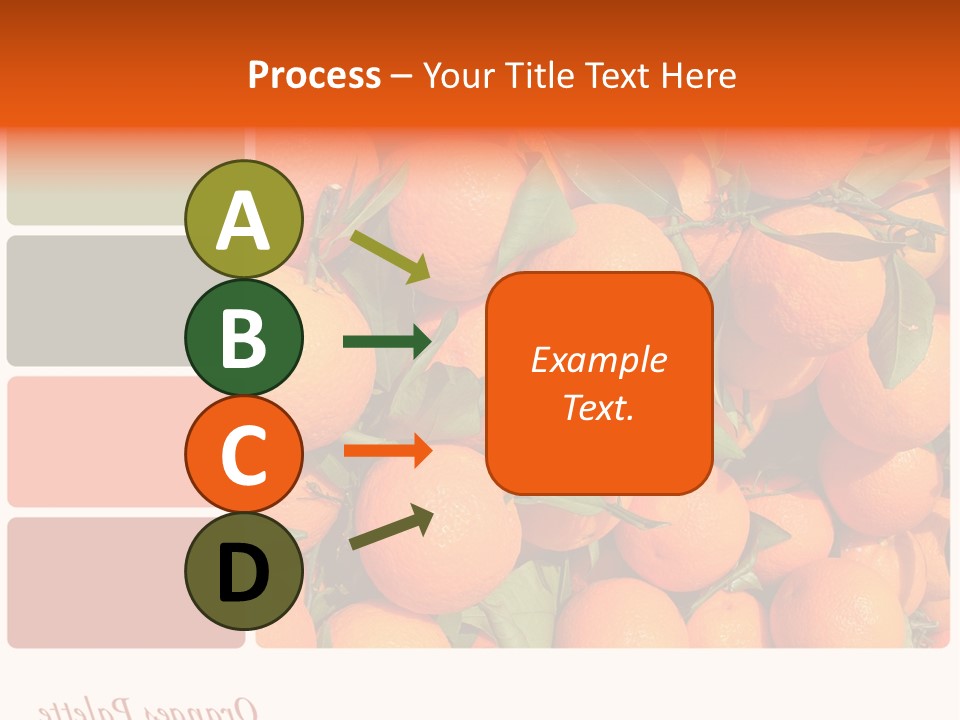 A Bunch Of Oranges With Green Leaves On Them PowerPoint Template