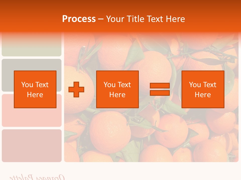 A Bunch Of Oranges With Green Leaves On Them PowerPoint Template