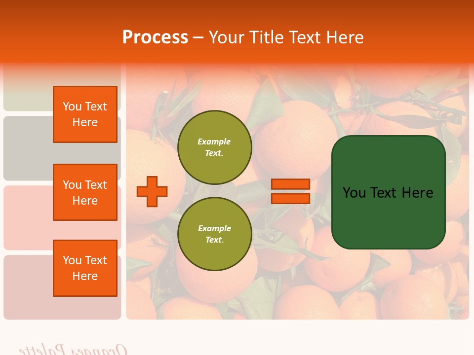 A Bunch Of Oranges With Green Leaves On Them PowerPoint Template