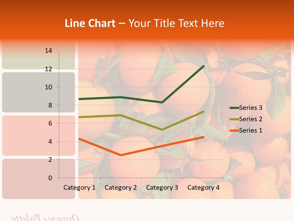 A Bunch Of Oranges With Green Leaves On Them PowerPoint Template