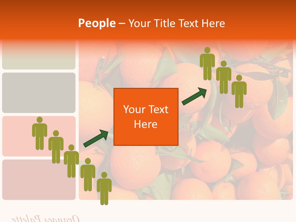 A Bunch Of Oranges With Green Leaves On Them PowerPoint Template