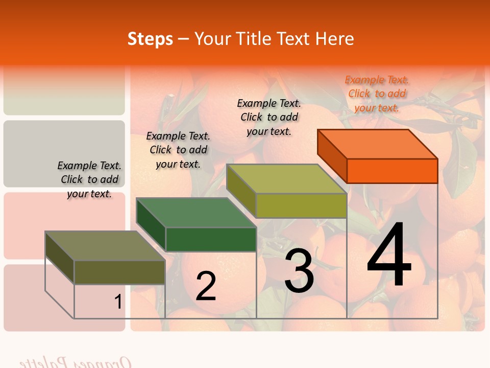 A Bunch Of Oranges With Green Leaves On Them PowerPoint Template