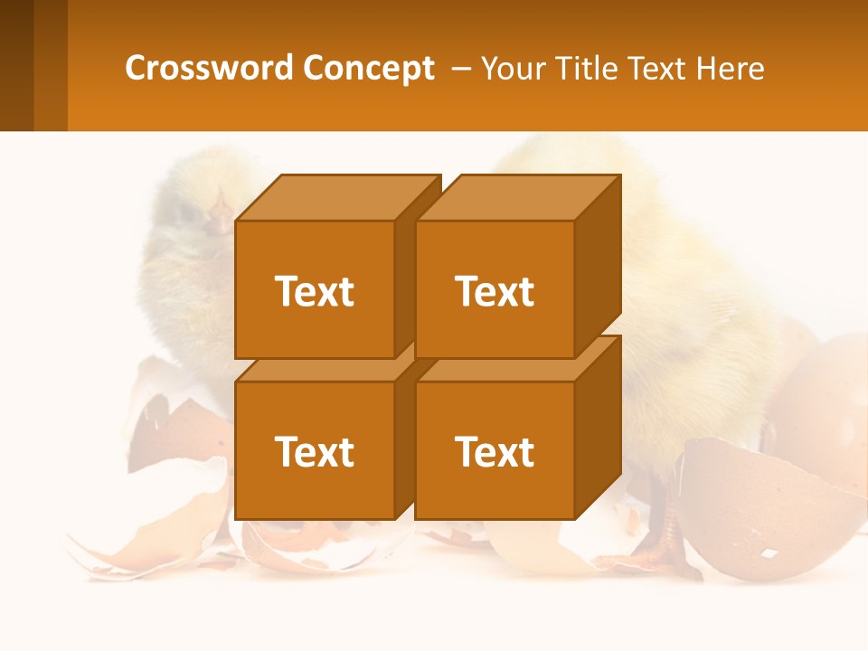 A Couple Of Chickens Standing Next To An Egg PowerPoint Template