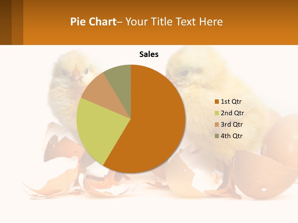 A Couple Of Chickens Standing Next To An Egg PowerPoint Template