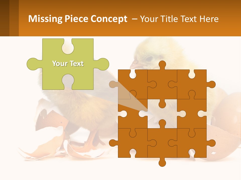 A Couple Of Chickens Standing Next To An Egg PowerPoint Template