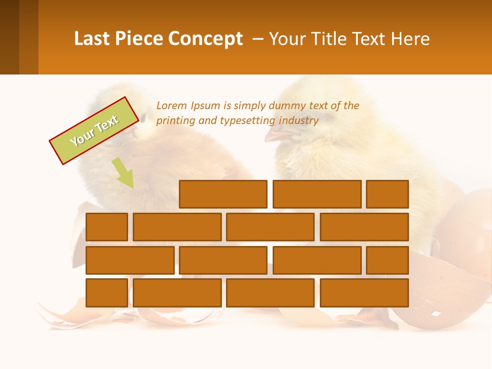 A Couple Of Chickens Standing Next To An Egg PowerPoint Template