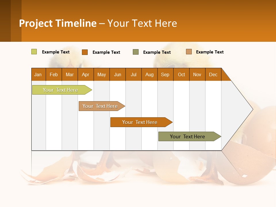 A Couple Of Chickens Standing Next To An Egg PowerPoint Template