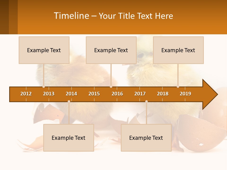 A Couple Of Chickens Standing Next To An Egg PowerPoint Template