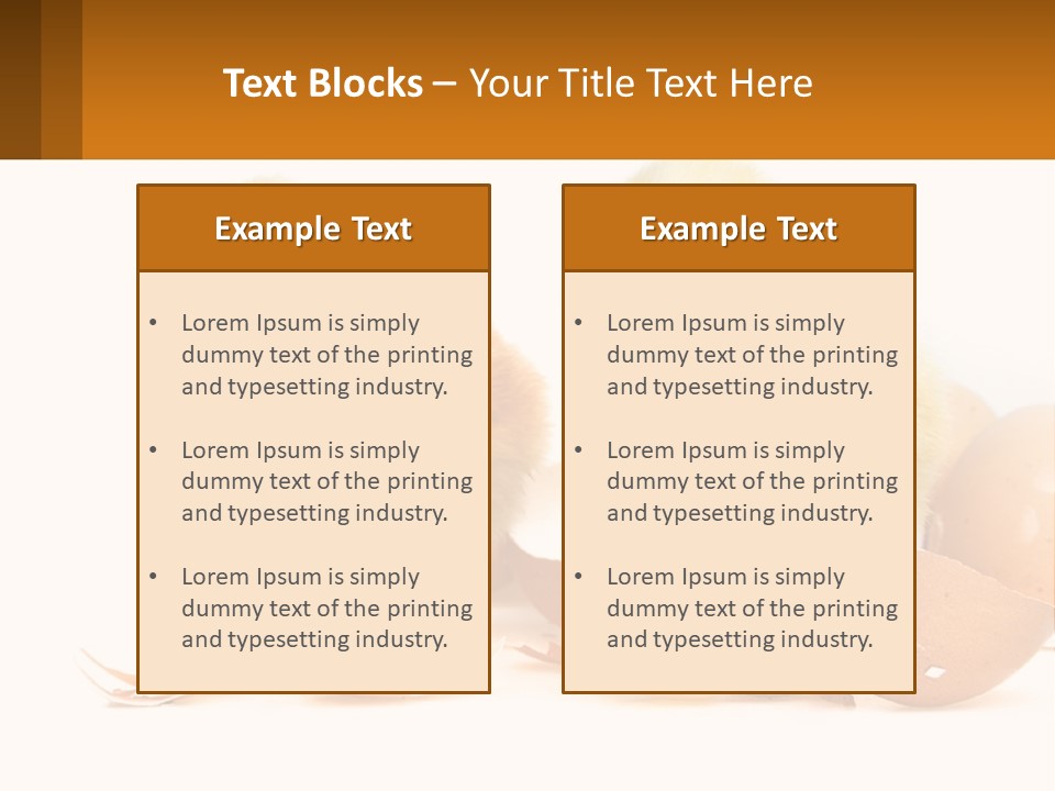 A Couple Of Chickens Standing Next To An Egg PowerPoint Template