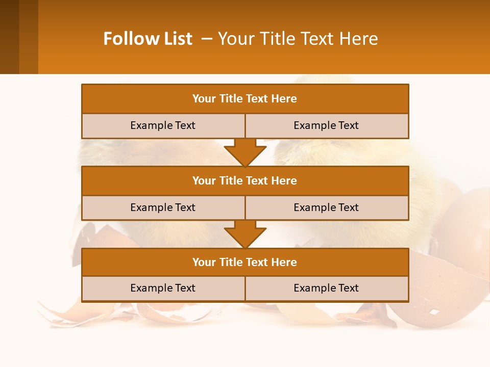 A Couple Of Chickens Standing Next To An Egg PowerPoint Template