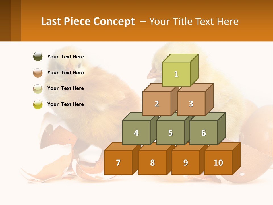 A Couple Of Chickens Standing Next To An Egg PowerPoint Template