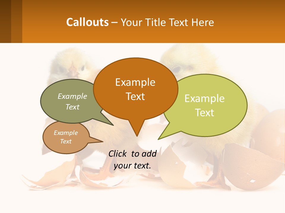A Couple Of Chickens Standing Next To An Egg PowerPoint Template