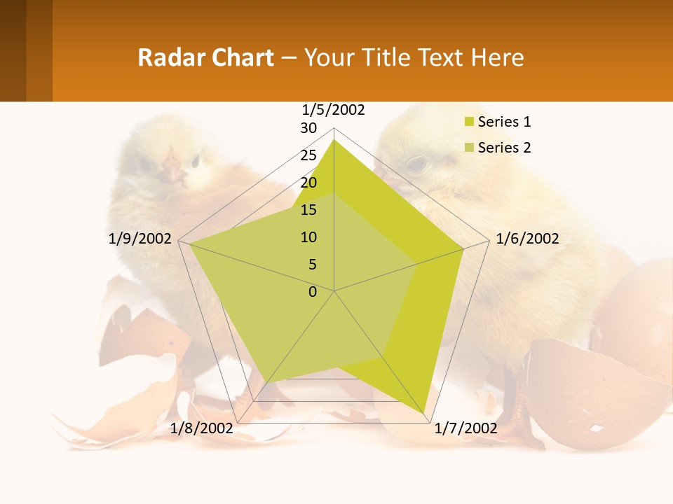 A Couple Of Chickens Standing Next To An Egg PowerPoint Template