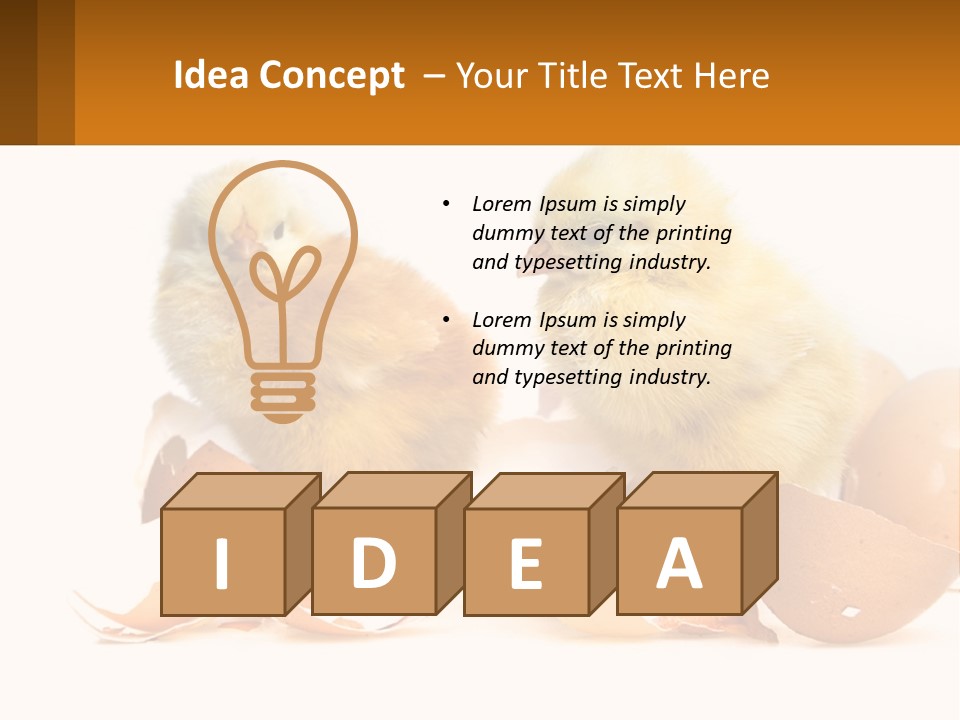 A Couple Of Chickens Standing Next To An Egg PowerPoint Template
