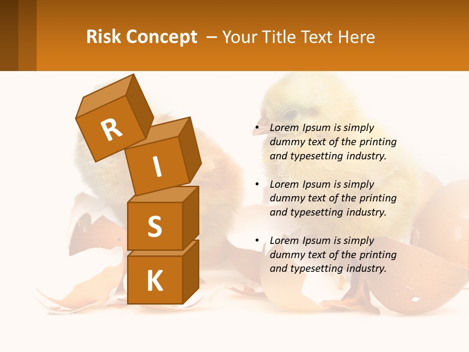 A Couple Of Chickens Standing Next To An Egg PowerPoint Template