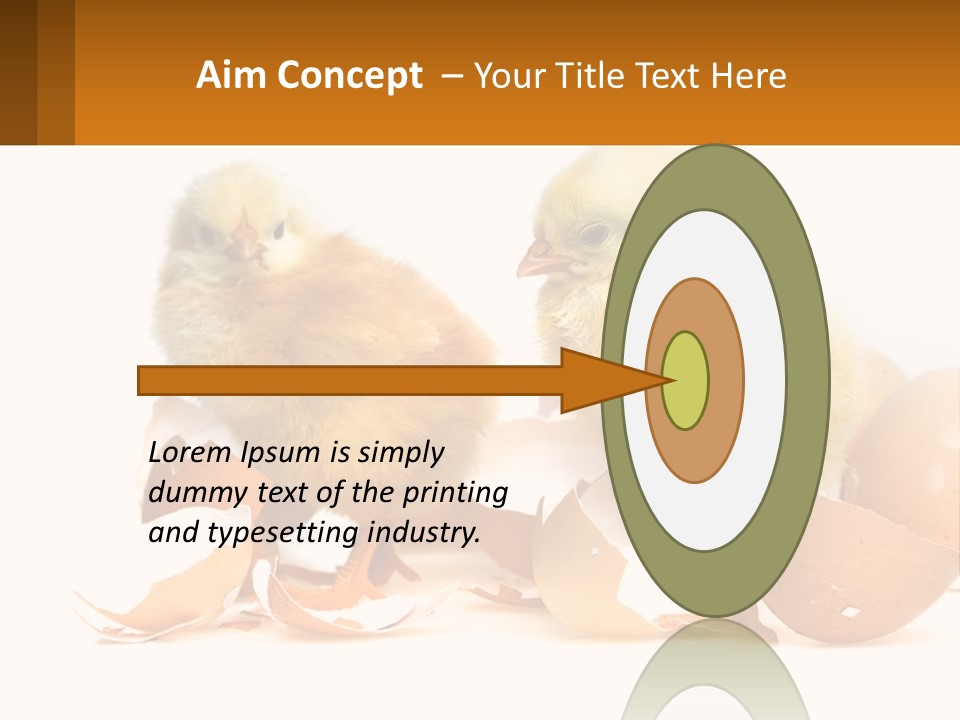 A Couple Of Chickens Standing Next To An Egg PowerPoint Template