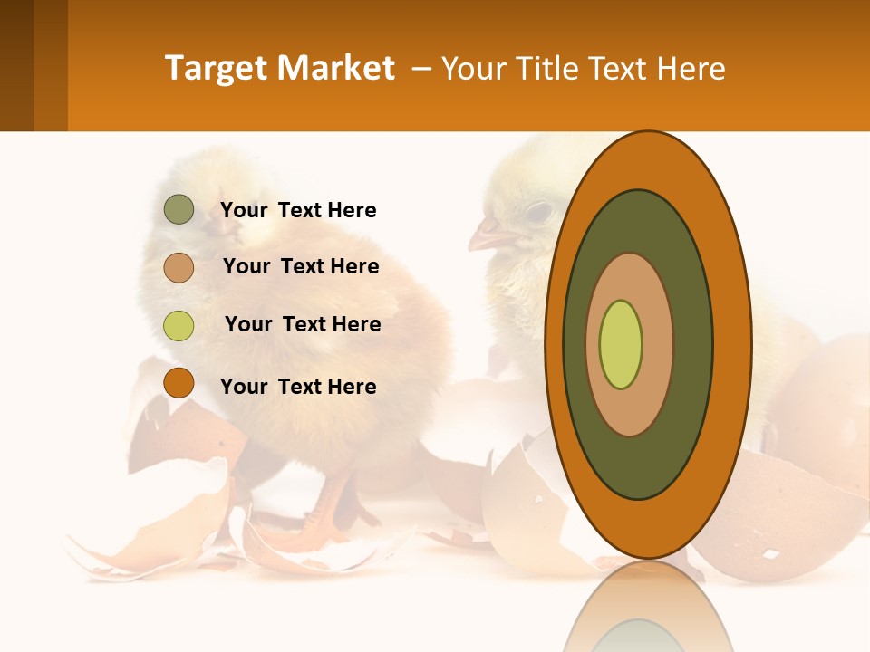 A Couple Of Chickens Standing Next To An Egg PowerPoint Template