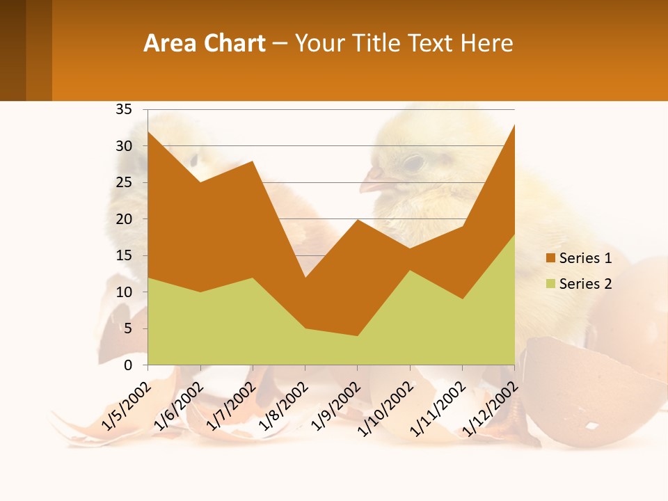 A Couple Of Chickens Standing Next To An Egg PowerPoint Template