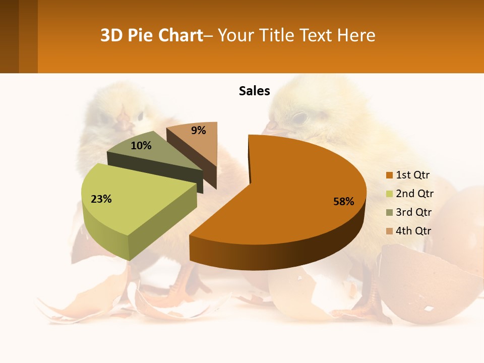 A Couple Of Chickens Standing Next To An Egg PowerPoint Template