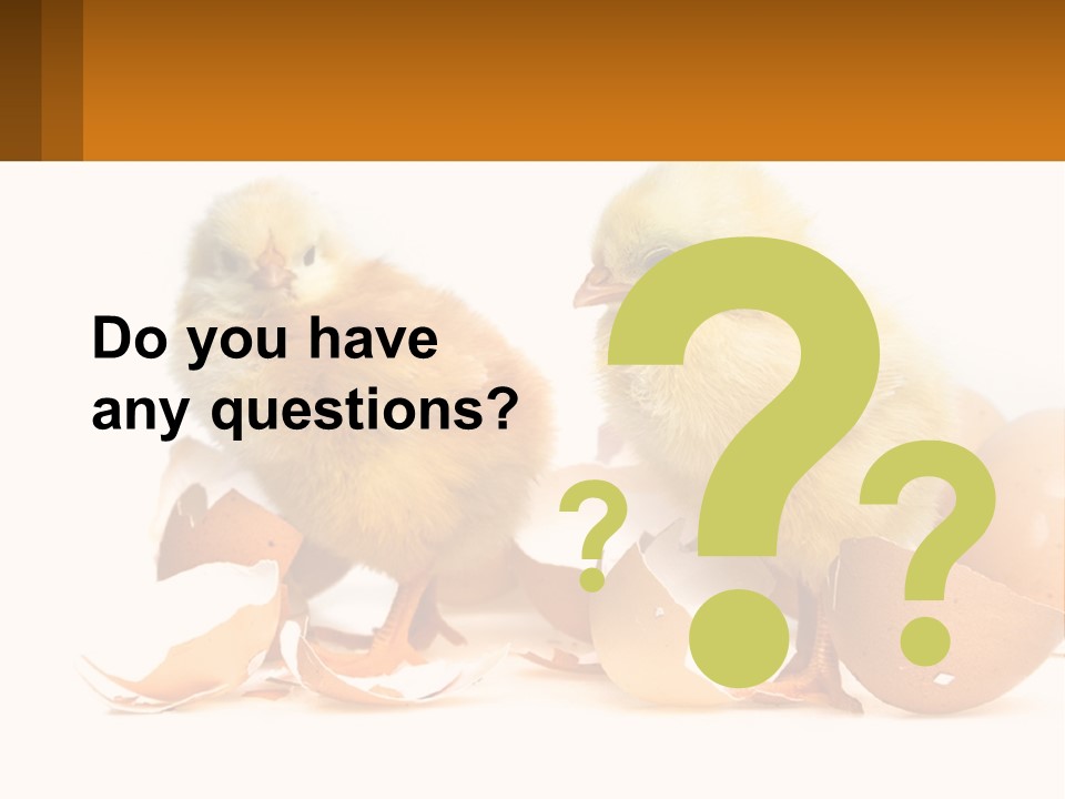 A Couple Of Chickens Standing Next To An Egg PowerPoint Template