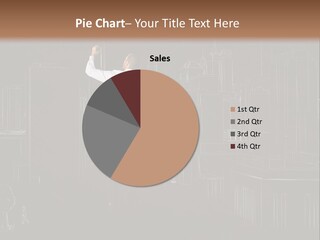 A Man Standing In Front Of A Blackboard With A Drawing On It PowerPoint Template
