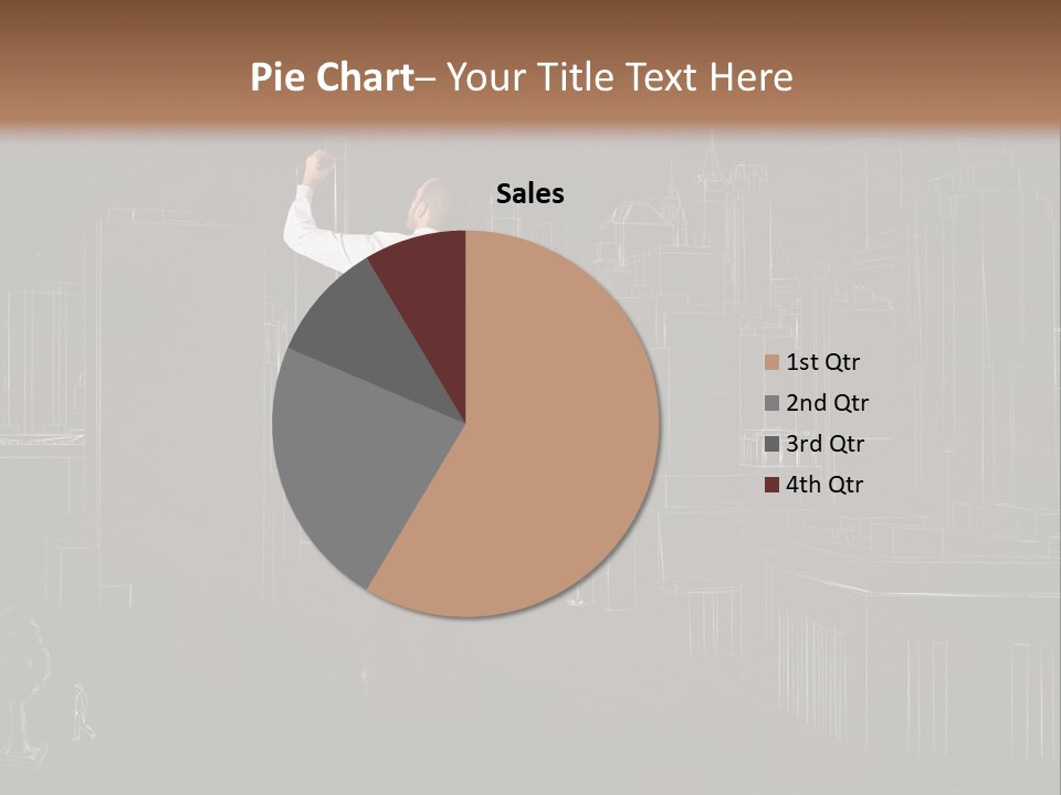A Man Standing In Front Of A Blackboard With A Drawing On It PowerPoint Template