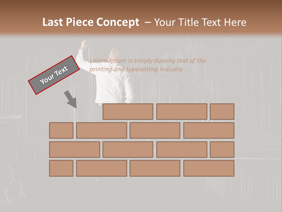 A Man Standing In Front Of A Blackboard With A Drawing On It PowerPoint Template