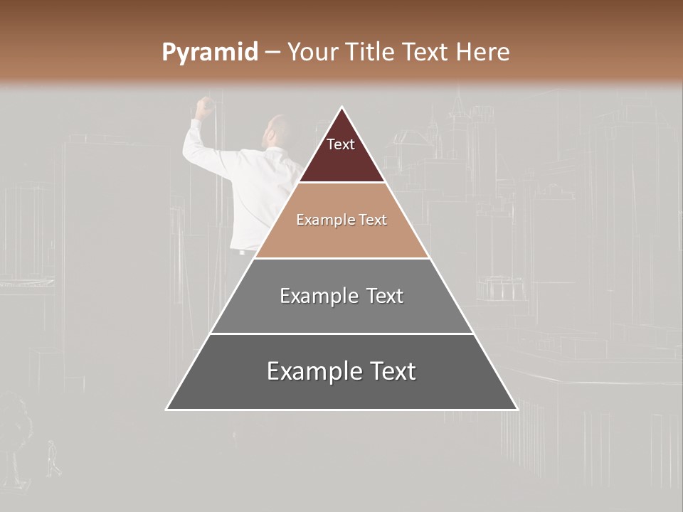 A Man Standing In Front Of A Blackboard With A Drawing On It PowerPoint Template