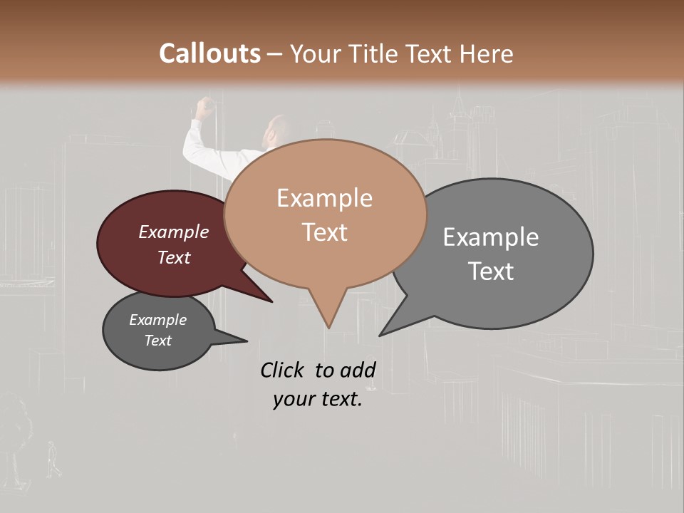 A Man Standing In Front Of A Blackboard With A Drawing On It PowerPoint Template