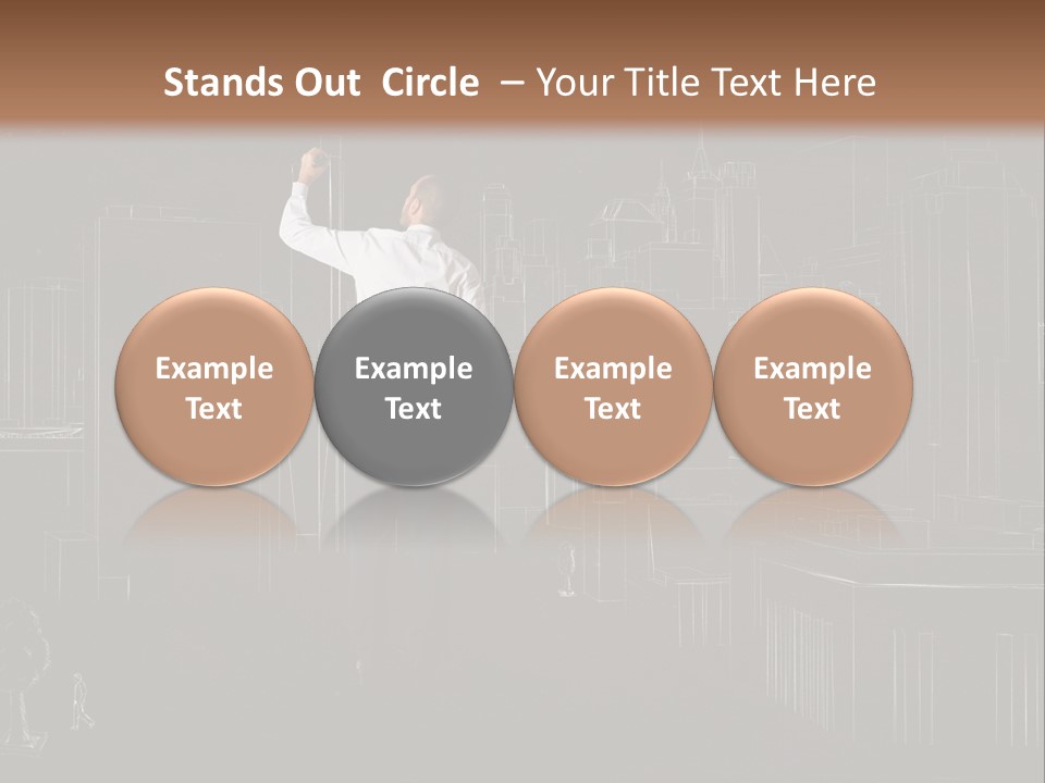 A Man Standing In Front Of A Blackboard With A Drawing On It PowerPoint Template