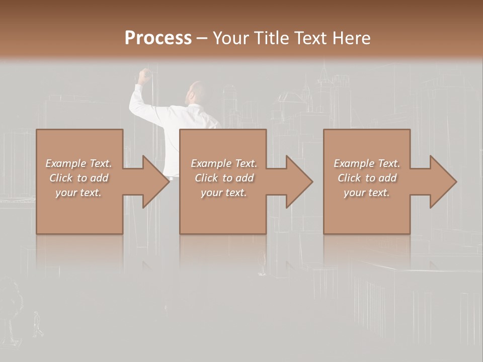 A Man Standing In Front Of A Blackboard With A Drawing On It PowerPoint Template