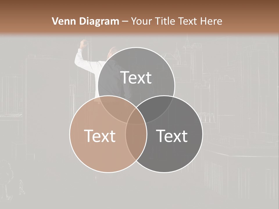 A Man Standing In Front Of A Blackboard With A Drawing On It PowerPoint Template