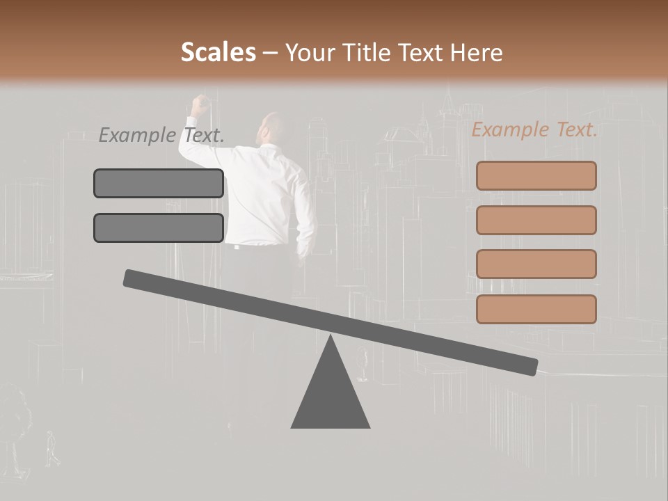 A Man Standing In Front Of A Blackboard With A Drawing On It PowerPoint Template