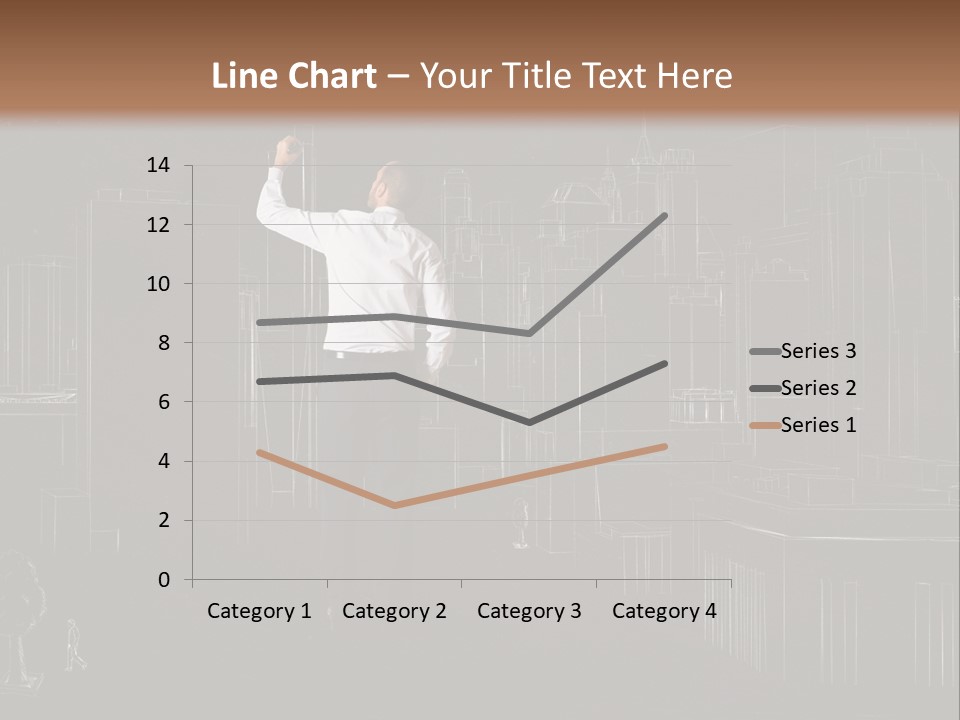 A Man Standing In Front Of A Blackboard With A Drawing On It PowerPoint Template