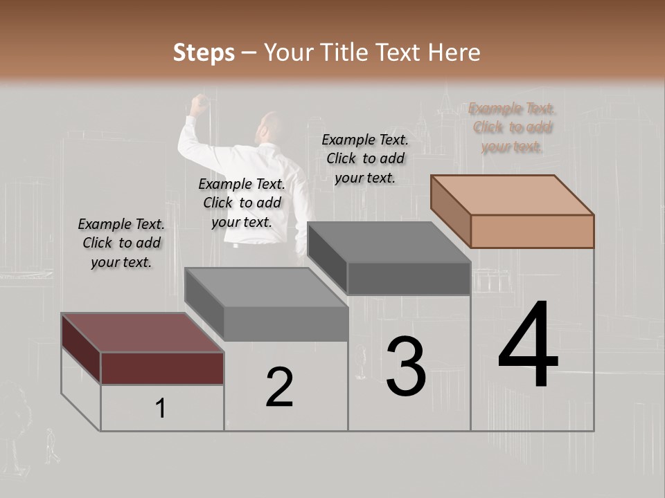 A Man Standing In Front Of A Blackboard With A Drawing On It PowerPoint Template