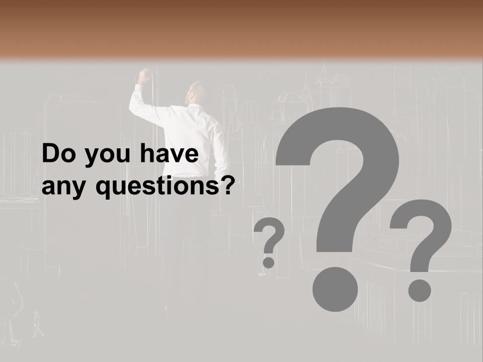 A Man Standing In Front Of A Blackboard With A Drawing On It PowerPoint Template
