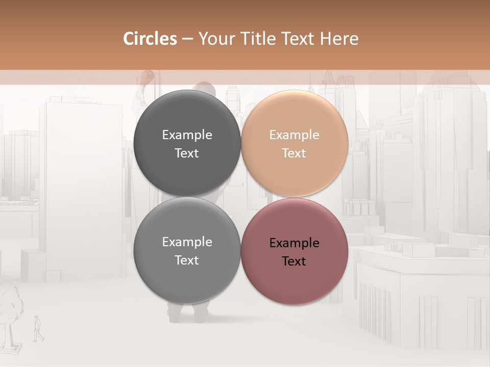 A Man Standing In Front Of A Cityscape PowerPoint Template
