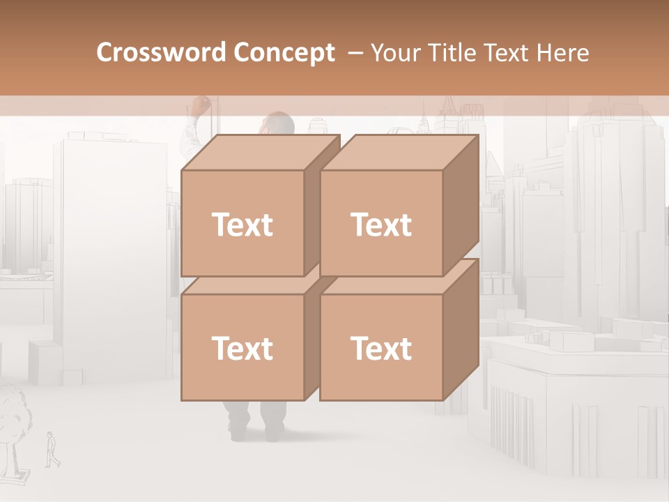 A Man Standing In Front Of A Cityscape PowerPoint Template