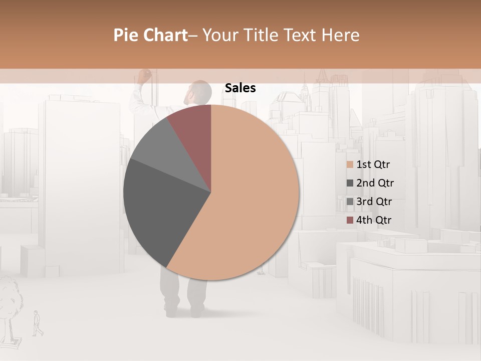 A Man Standing In Front Of A Cityscape PowerPoint Template