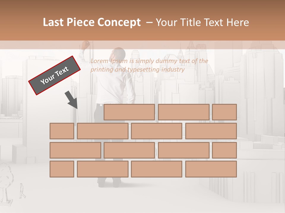 A Man Standing In Front Of A Cityscape PowerPoint Template