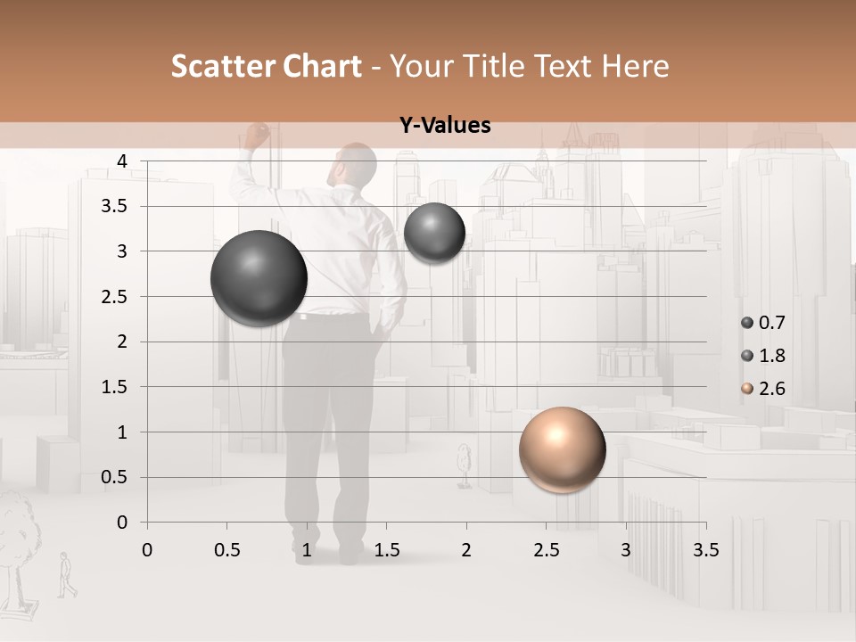 A Man Standing In Front Of A Cityscape PowerPoint Template