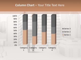 A Man Standing In Front Of A Cityscape PowerPoint Template