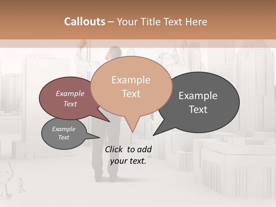 A Man Standing In Front Of A Cityscape PowerPoint Template