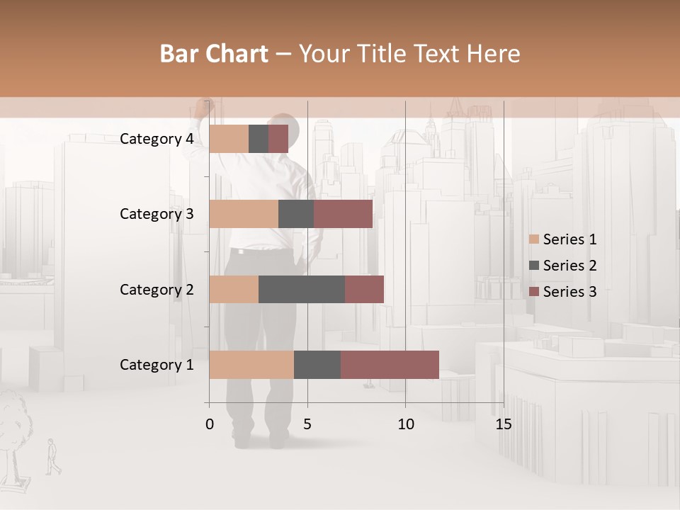 A Man Standing In Front Of A Cityscape PowerPoint Template