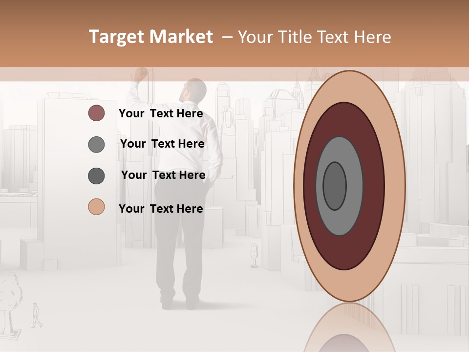 A Man Standing In Front Of A Cityscape PowerPoint Template