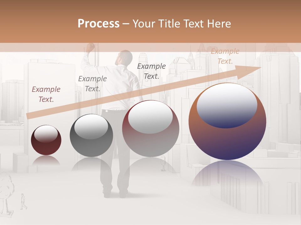 A Man Standing In Front Of A Cityscape PowerPoint Template